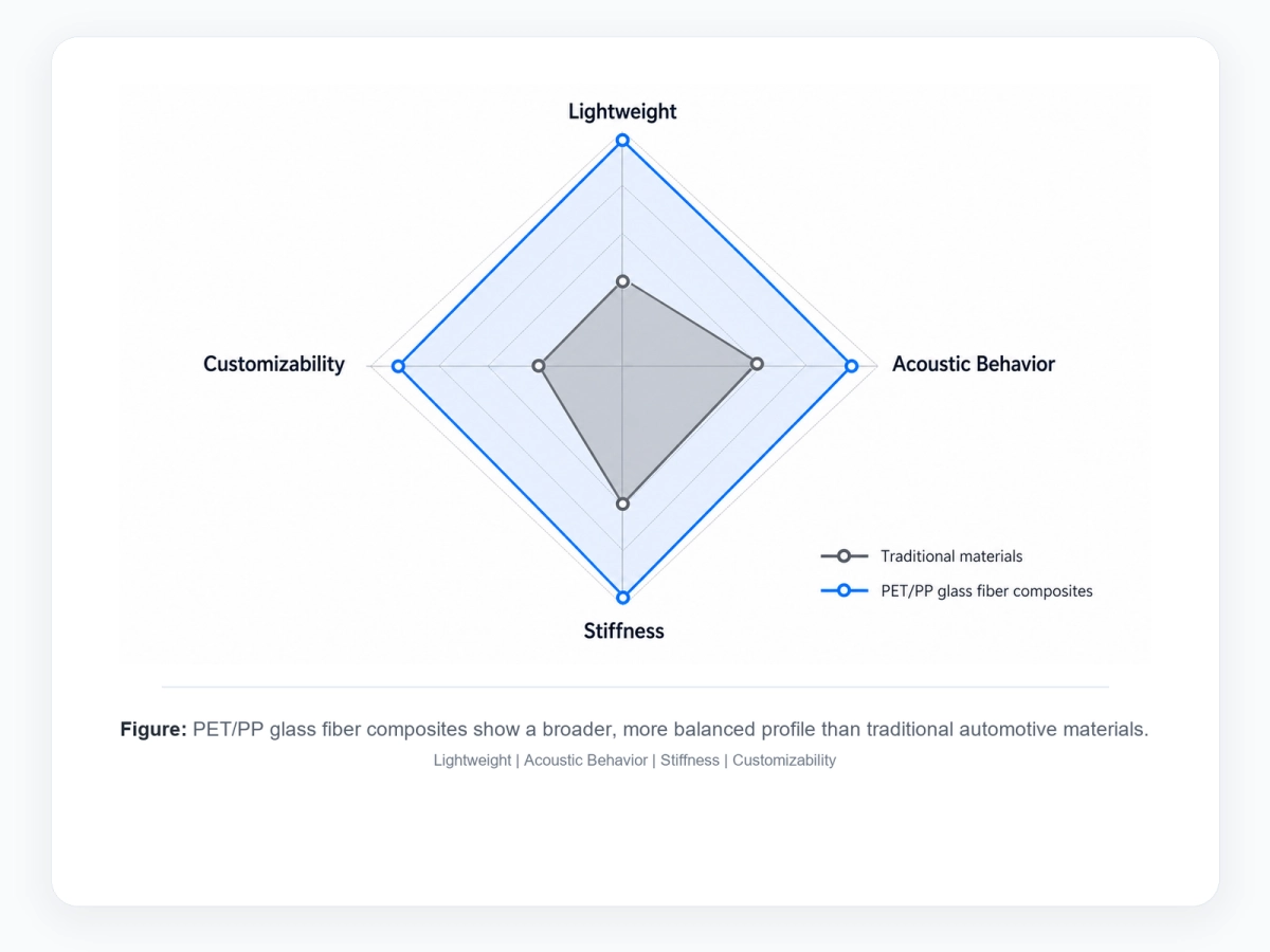 Performance Comparison: PET/PP Composites vs. Traditional Materials